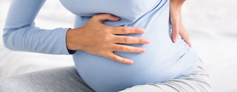 patient suffering from pregnancy pain in need of chiropractor in Santa Rosa